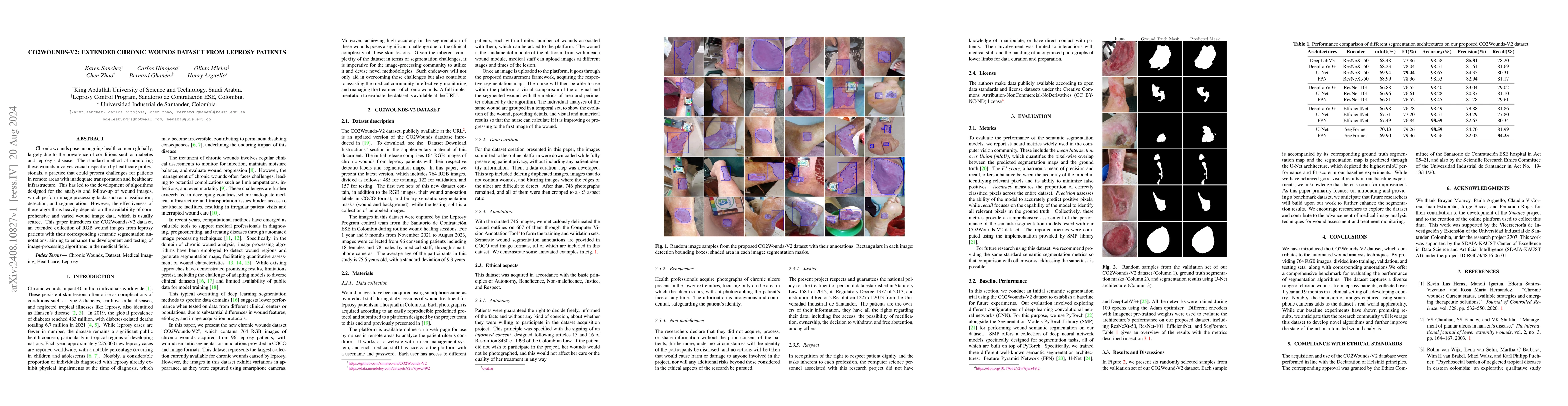 Thumbnail for CO2Wounds-V2: Extended Chronic Wounds Dataset From Leprosy Patients