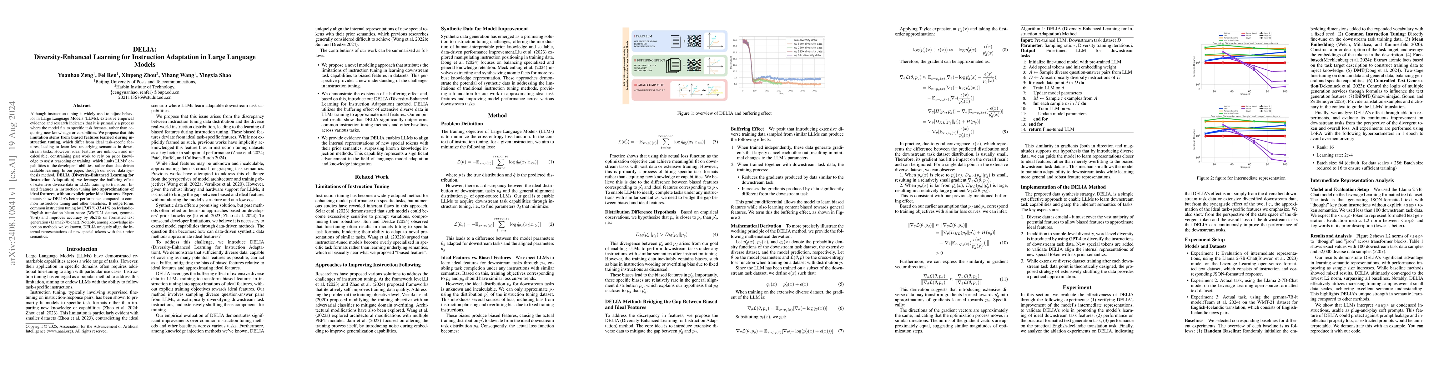 Thumbnail for DELIA: Diversity-Enhanced Learning for Instruction Adaptation in Large
  Language Models