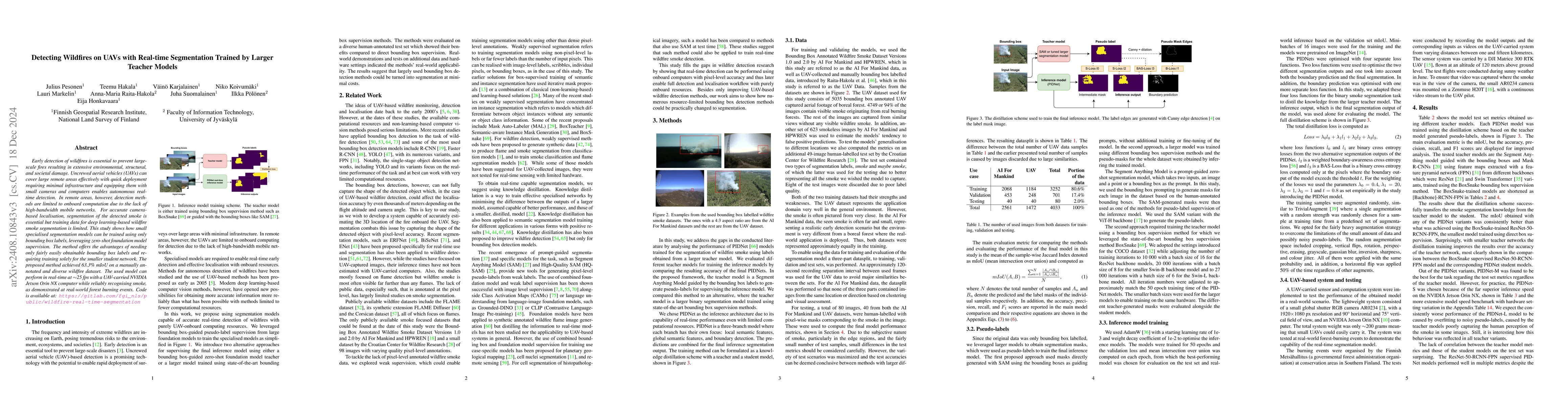 Thumbnail for Detecting Wildfires on UAVs with Real-time Segmentation Trained by
  Larger Teacher Models