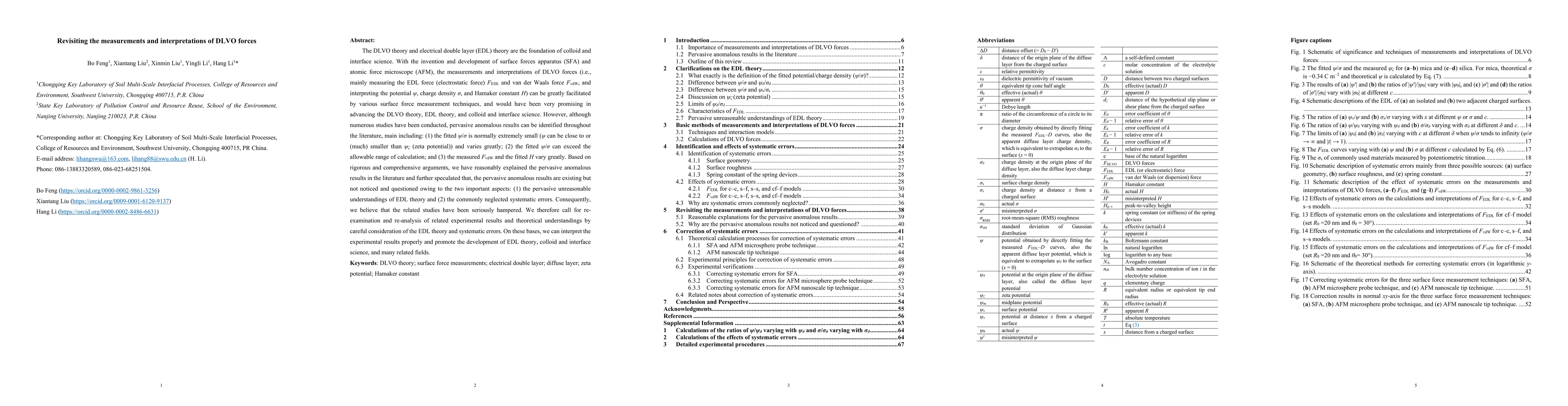 Thumbnail for Revisiting the measurements and interpretations of DLVO forces