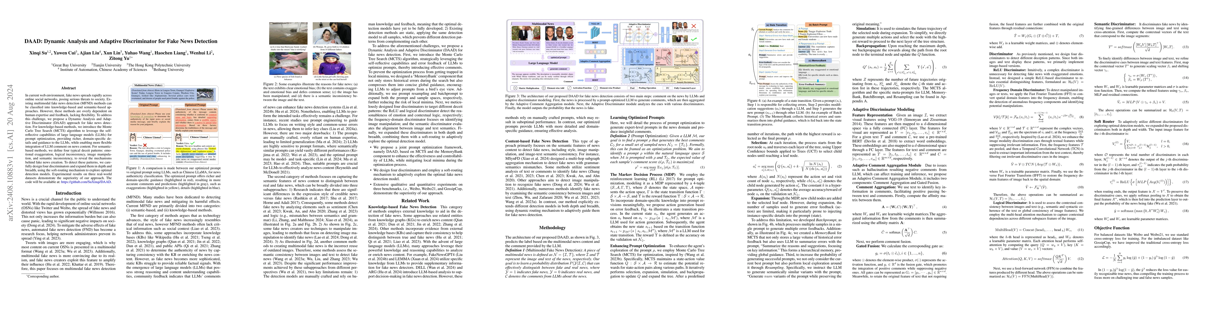 Thumbnail for DAAD: Dynamic Analysis and Adaptive Discriminator for Fake News
  Detection