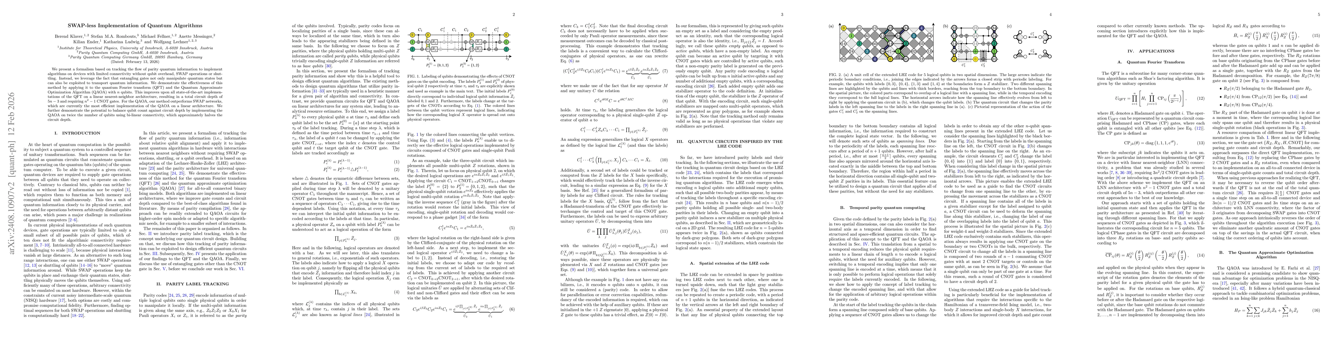 Thumbnail for SWAP-less Implementation of Quantum Algorithms