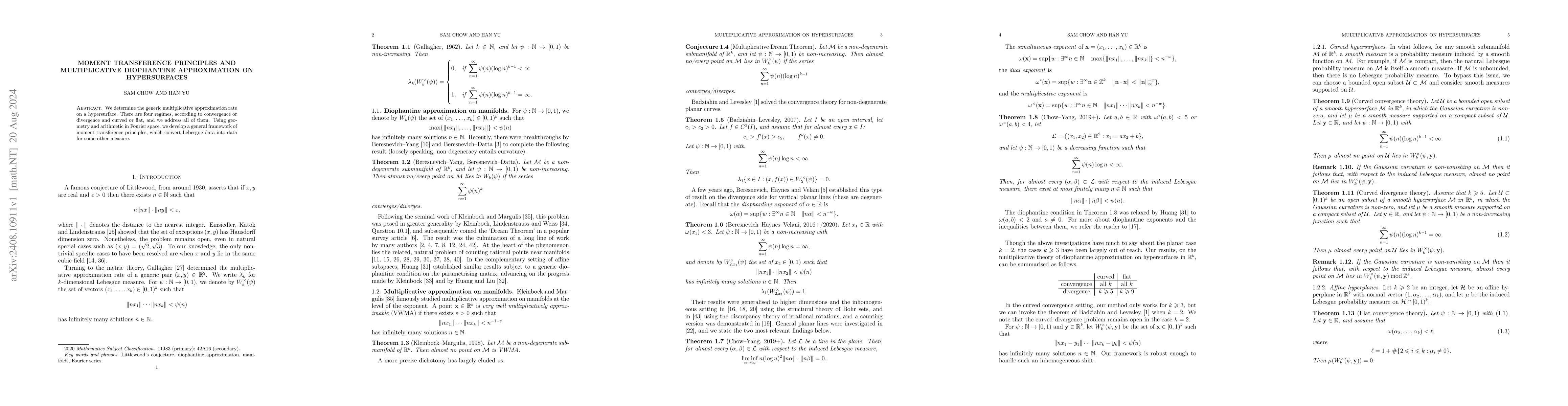 Thumbnail for Moment transference principles and multiplicative diophantine
  approximation on hypersurfaces