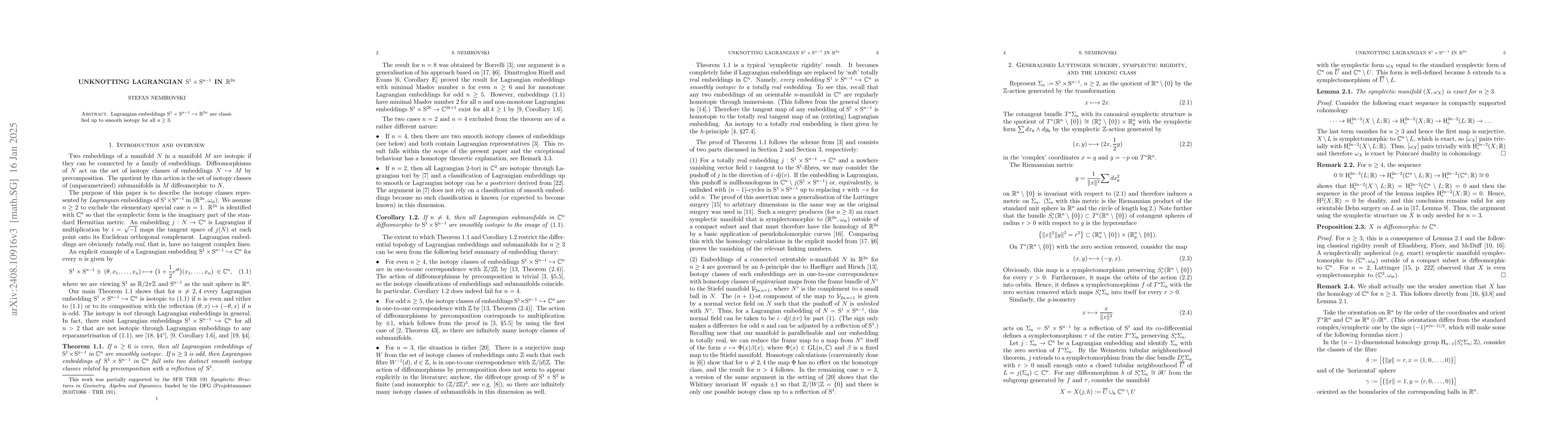 Thumbnail for Unknotting Lagrangian $\mathrm{S}^1\times\mathrm{S}^{n-1}$ in
  $\mathbb{R}^{2n}$