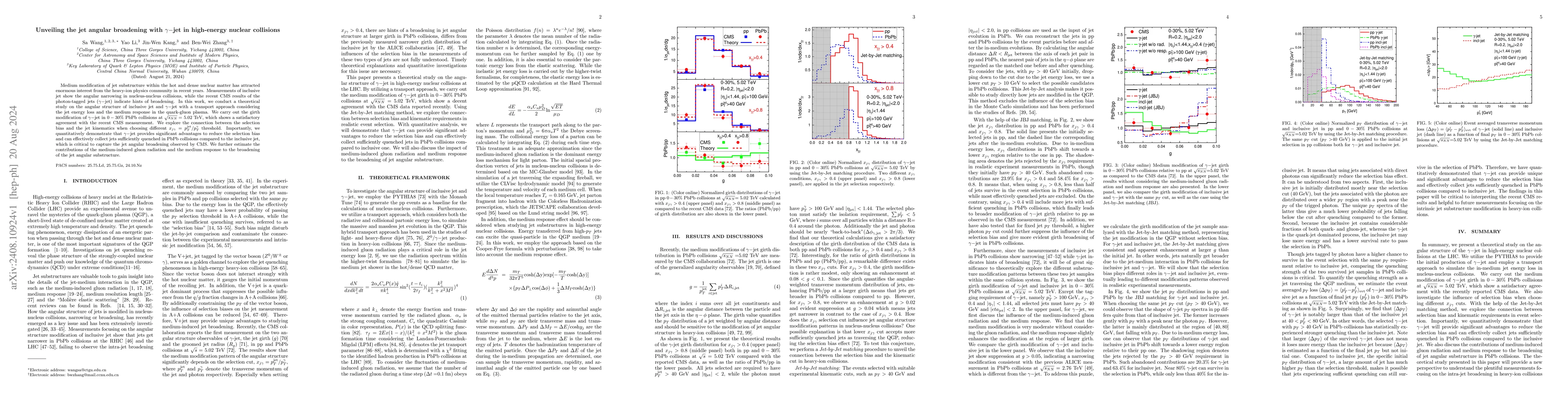 Thumbnail for Unveiling the jet angular broadening with $γ-$jet in high-energy
  nuclear collisions