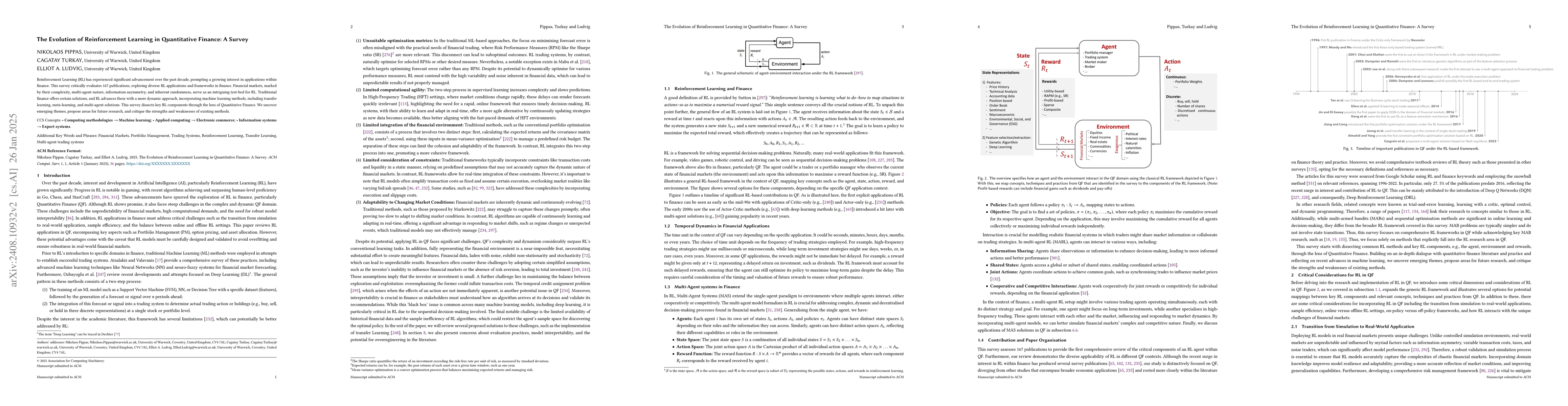 Thumbnail for The Evolution of Reinforcement Learning in Quantitative Finance