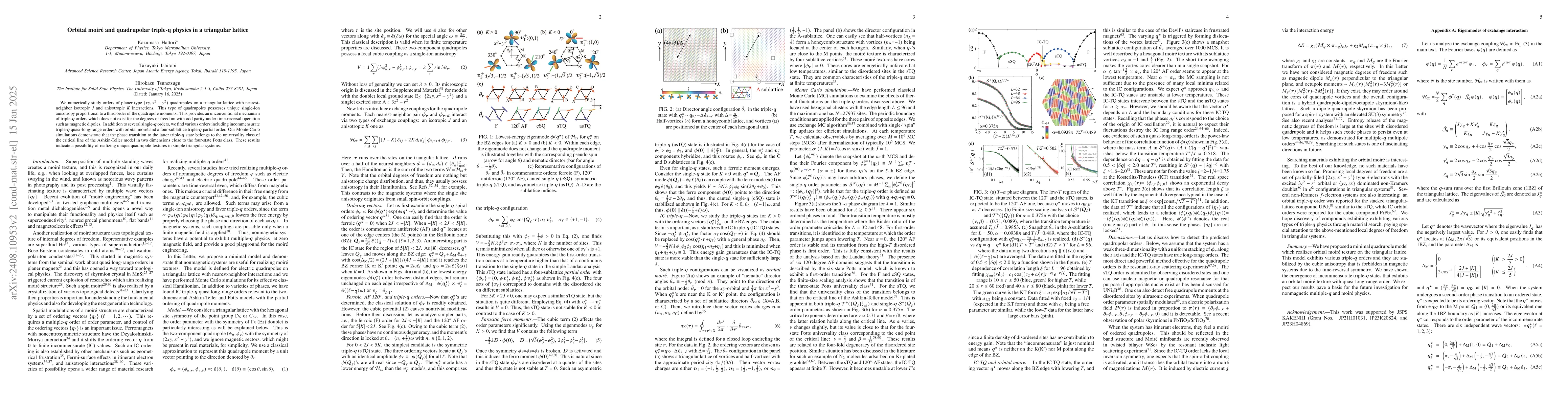 Thumbnail for Orbital moiré and quadrupolar triple-q physics in a triangular lattice