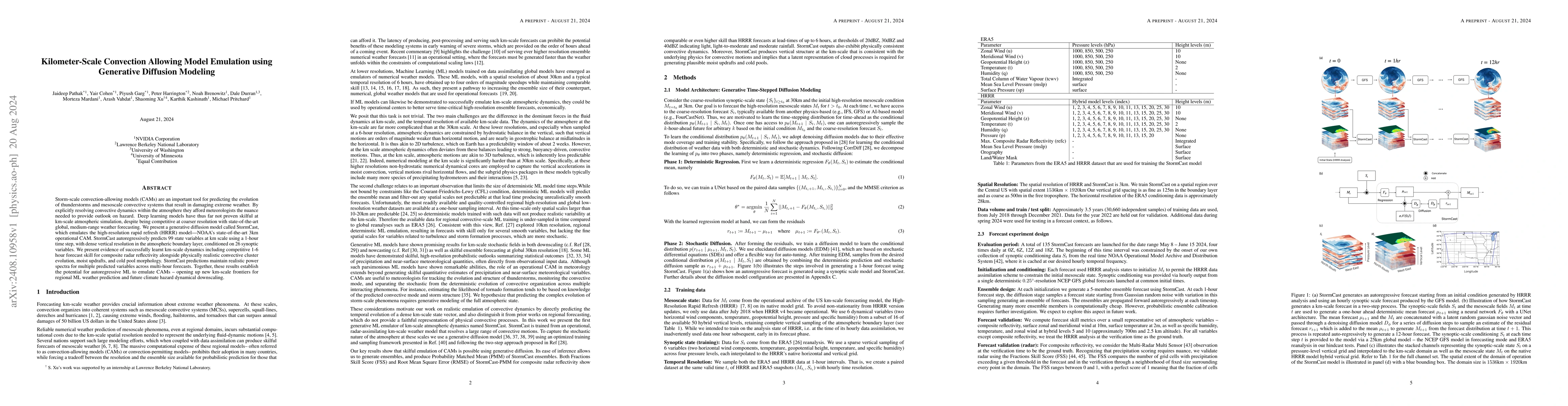 Thumbnail for Kilometer-Scale Convection Allowing Model Emulation using Generative
  Diffusion Modeling