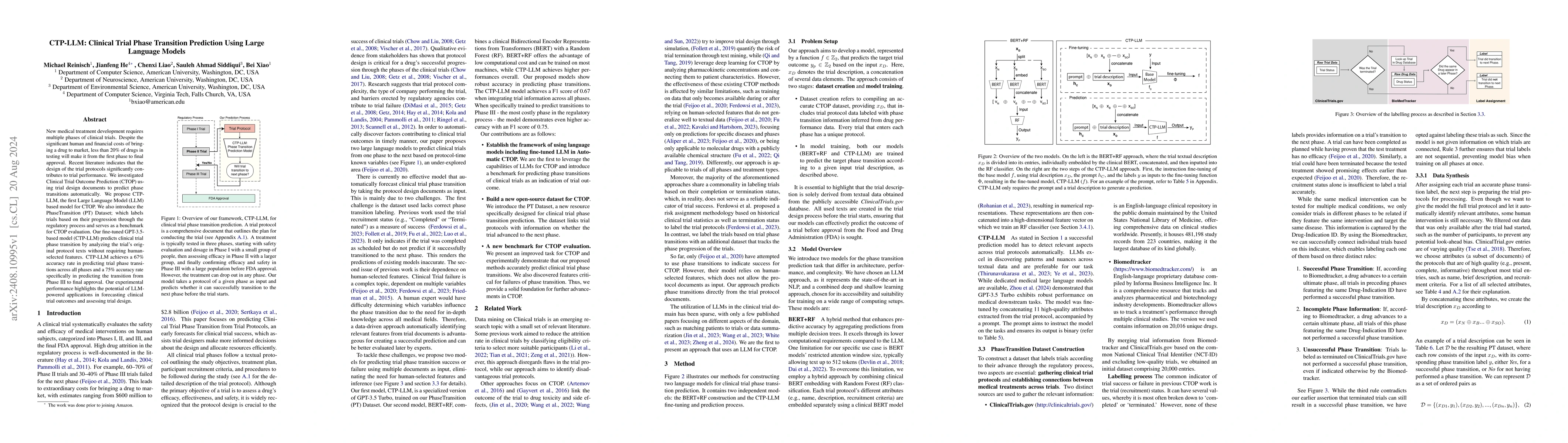 Thumbnail for CTP-LLM: Clinical Trial Phase Transition Prediction Using Large Language
  Models