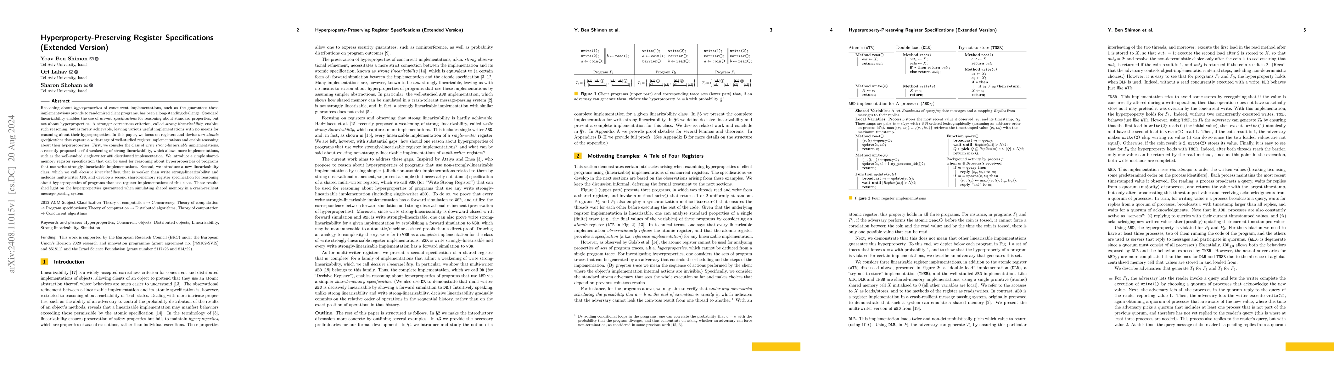 Thumbnail for Hyperproperty-Preserving Register Specifications (Extended Version)
