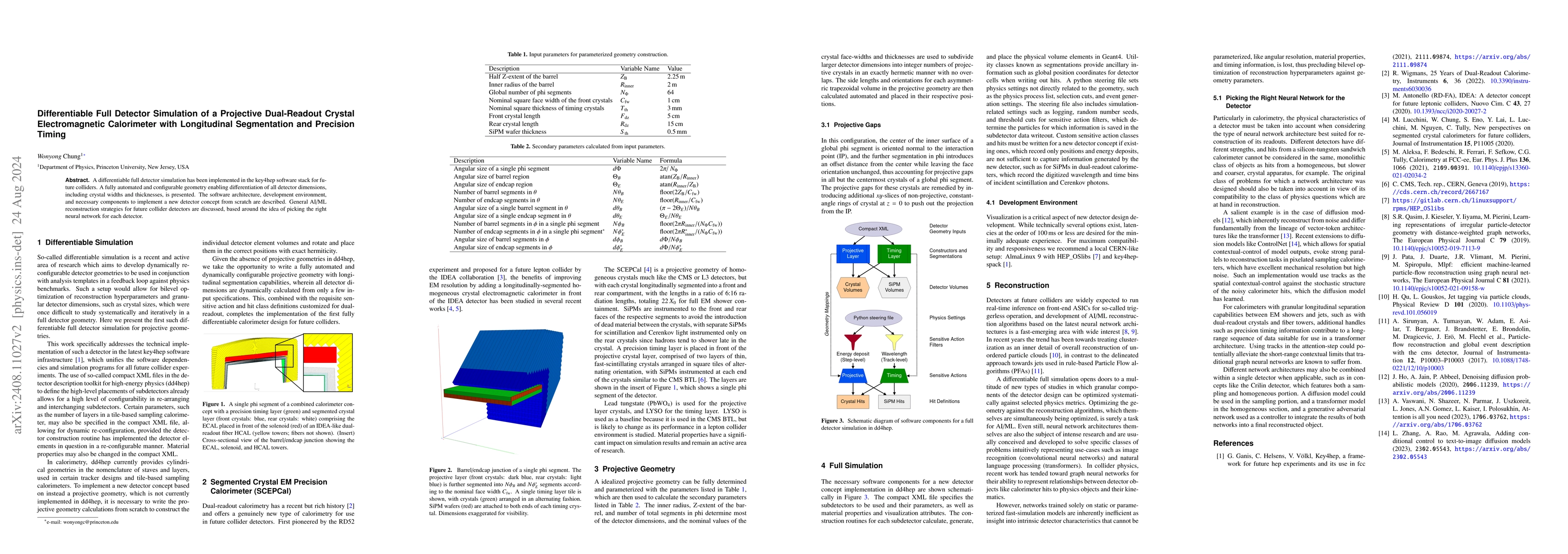 Thumbnail for Differentiable Full Detector Simulation of a Projective Dual-Readout
  Crystal Electromagnetic Calorimeter with Longitudinal Segmentation and
  Precision Timing