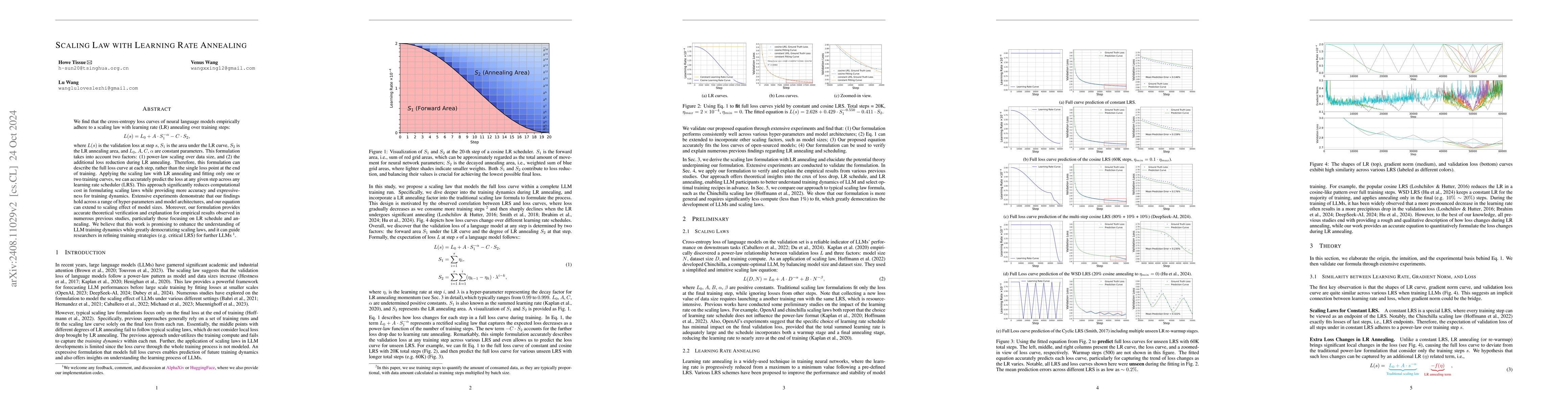 Thumbnail for Scaling Law with Learning Rate Annealing