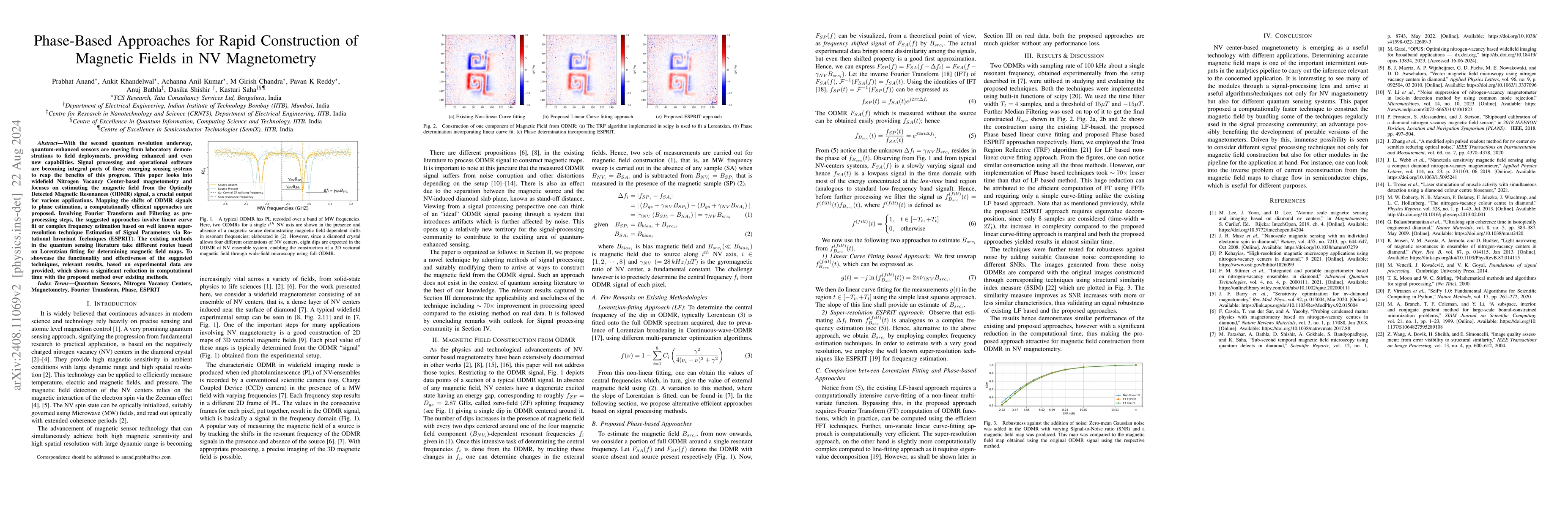 Thumbnail for Phase-Based Approaches for Rapid Construction of Magnetic Fields in NV
  Magnetometry