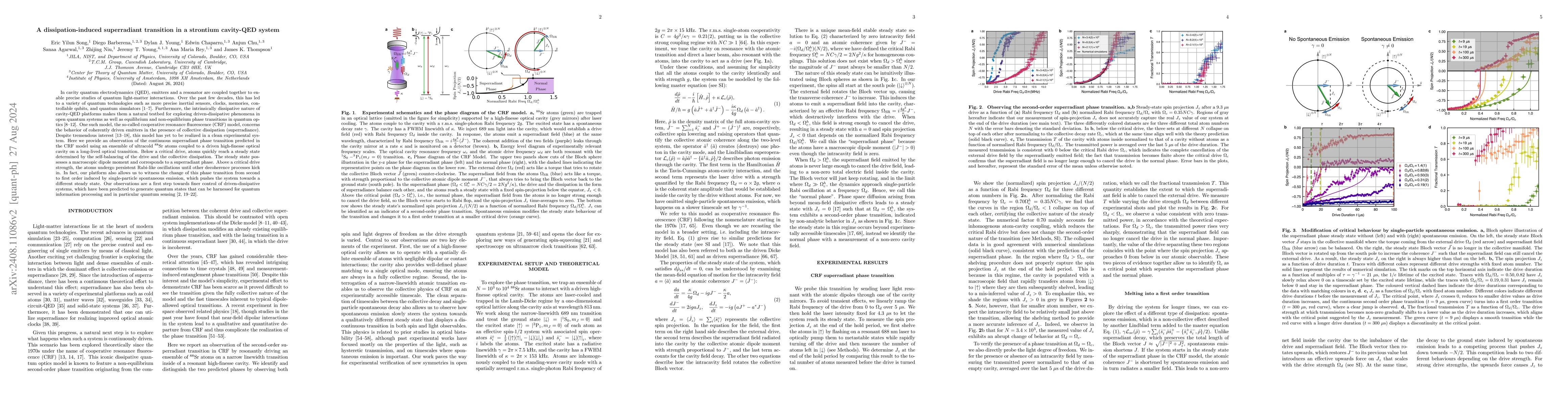 Thumbnail for A dissipation-induced superradiant transition in a strontium cavity-QED
  system