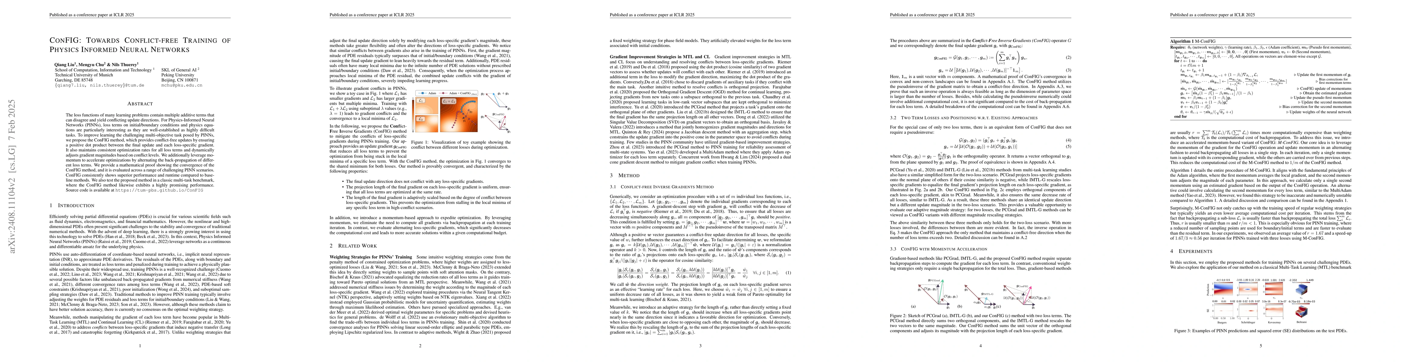 Thumbnail for ConFIG: Towards Conflict-free Training of Physics Informed Neural
  Networks