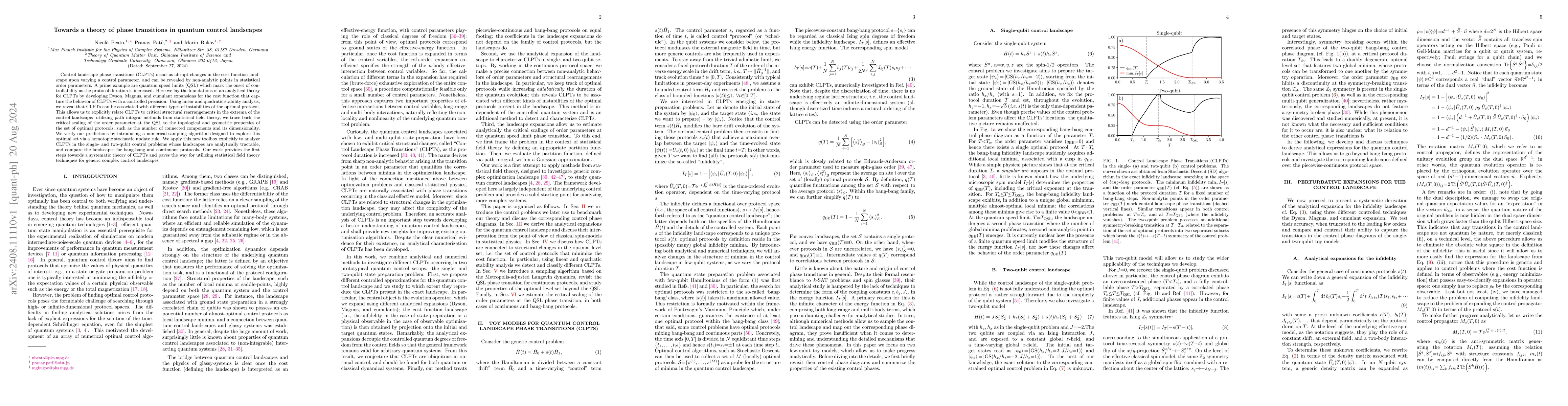 Thumbnail for Towards a theory of phase transitions in quantum control landscapes
