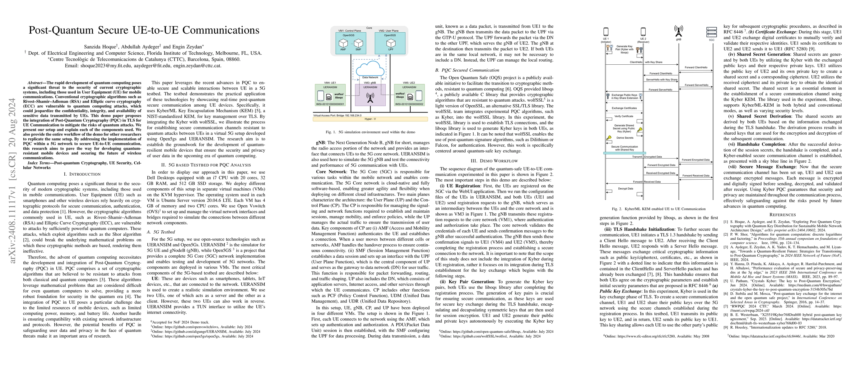 Thumbnail for Post-Quantum Secure UE-to-UE Communications