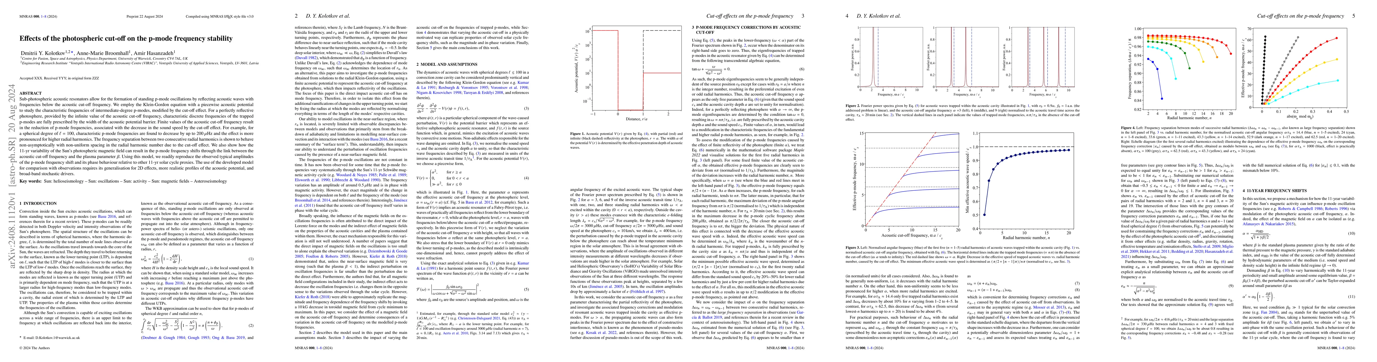 Thumbnail for Effects of the photospheric cut-off on the p-mode frequency stability