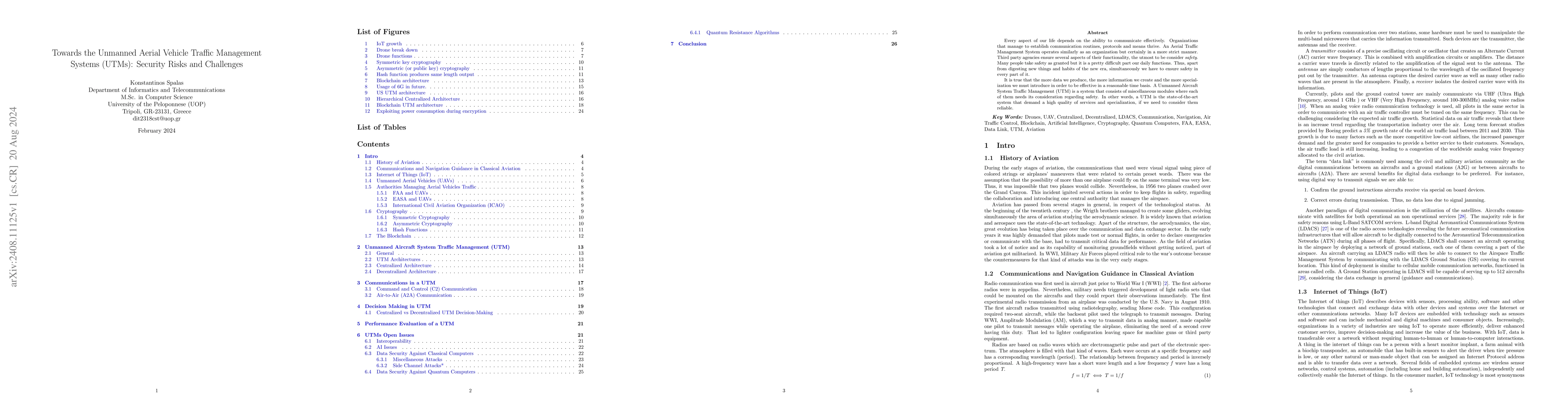 Thumbnail for Towards the Unmanned Aerial Vehicle Traffic Management Systems (UTMs):
  Security Risks and Challenges