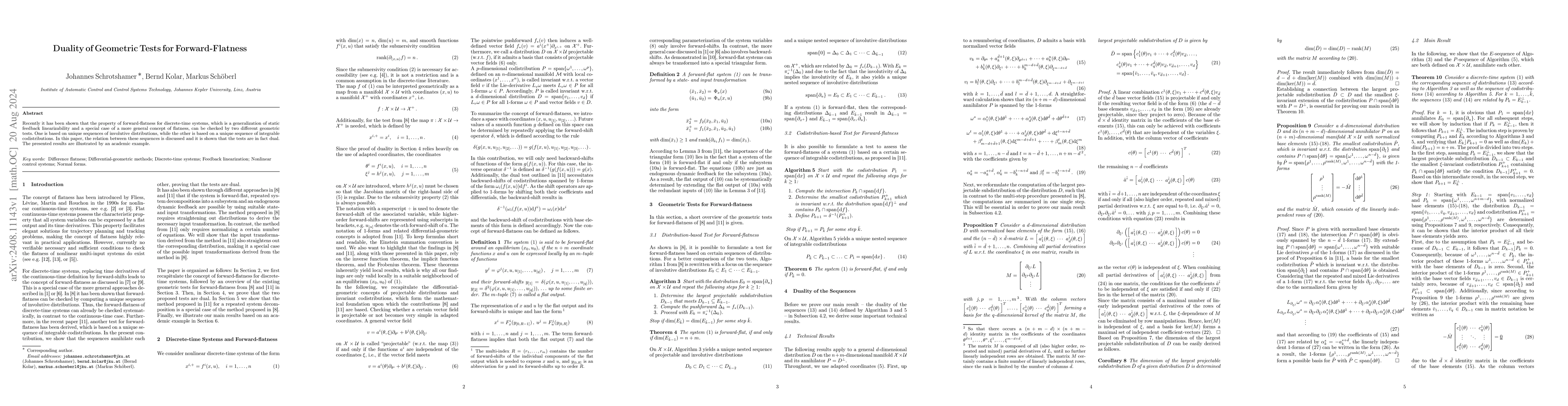 Thumbnail for Duality of Geometric Tests for Forward-Flatness