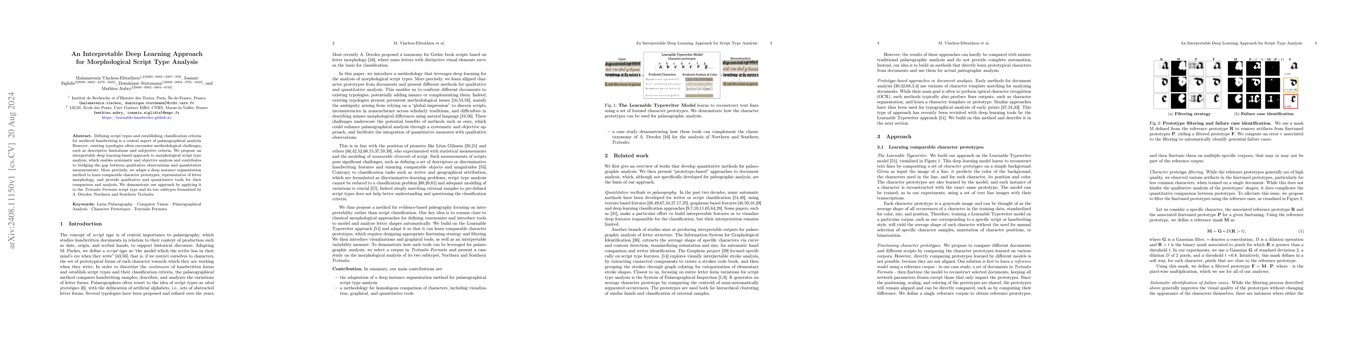 Thumbnail for An Interpretable Deep Learning Approach for Morphological Script Type
  Analysis