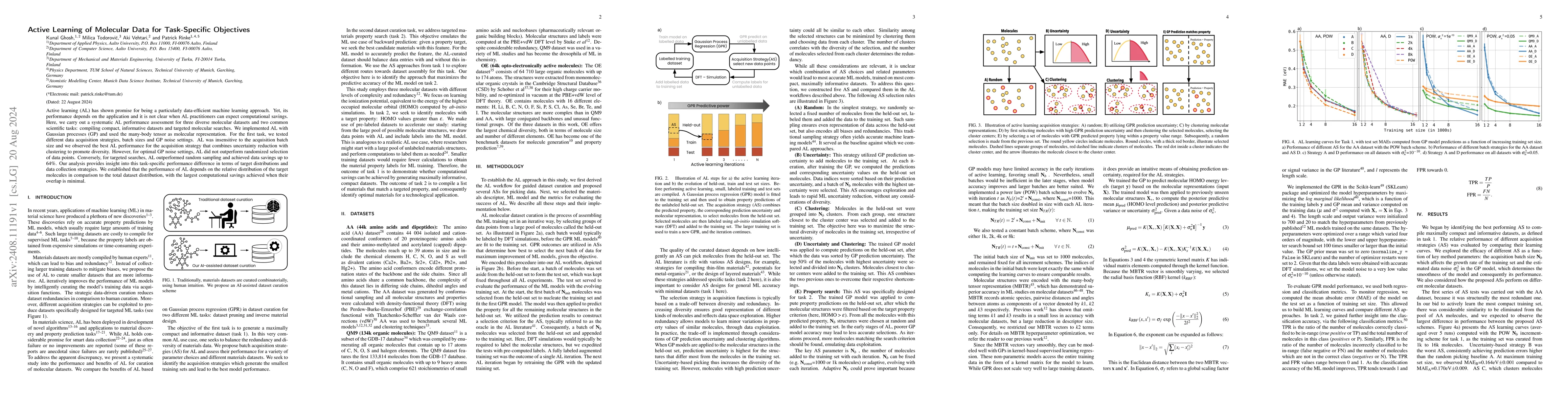 Thumbnail for Active Learning of Molecular Data for Task-Specific Objectives