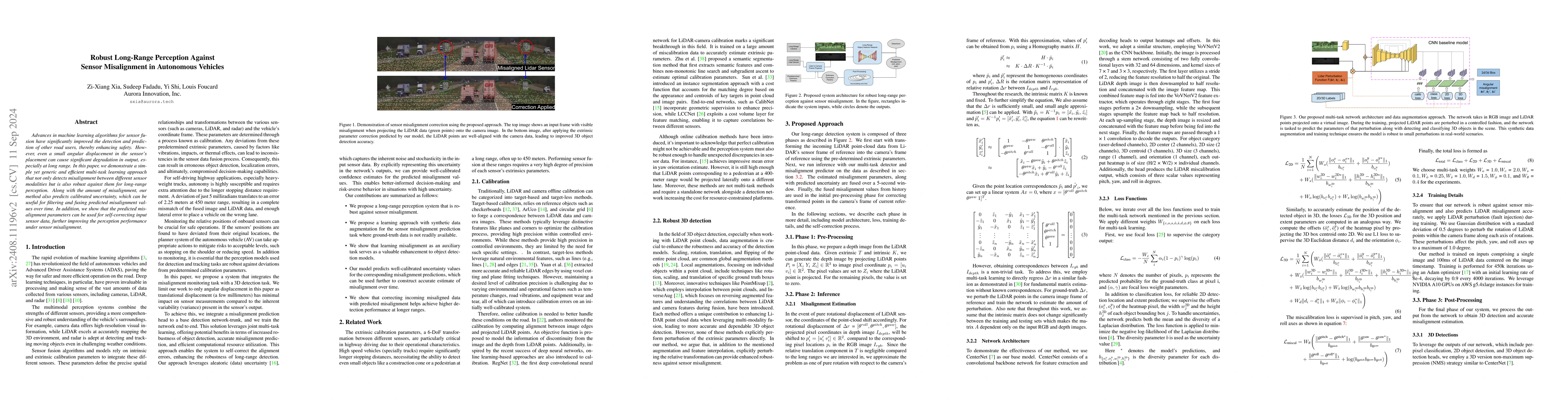 Thumbnail for Robust Long-Range Perception Against Sensor Misalignment in Autonomous
  Vehicles
