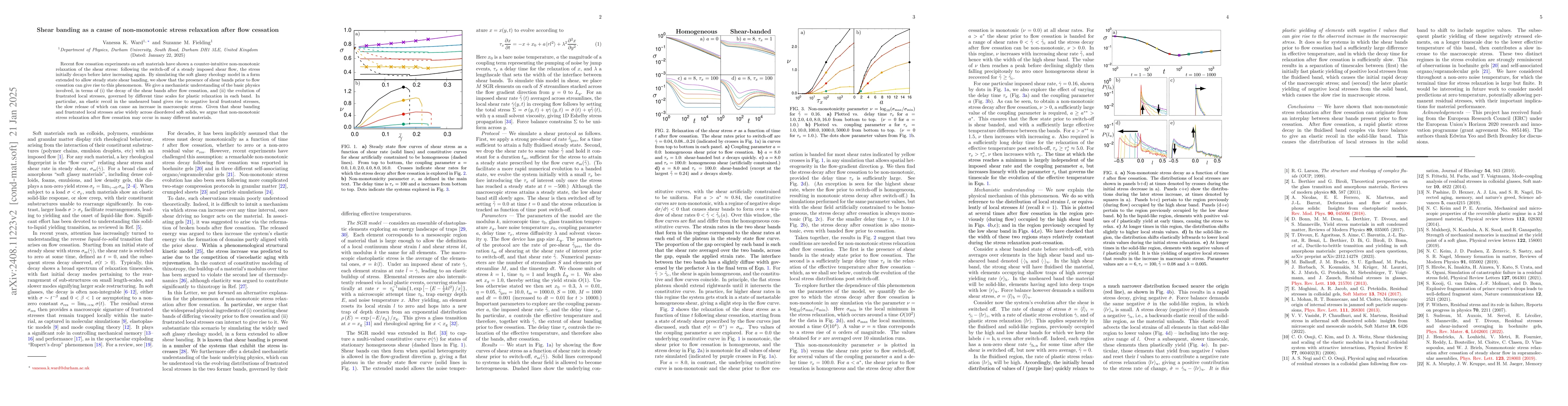Thumbnail for Shear banding as a cause of non-monotonic stress relaxation after flow
  cessation
