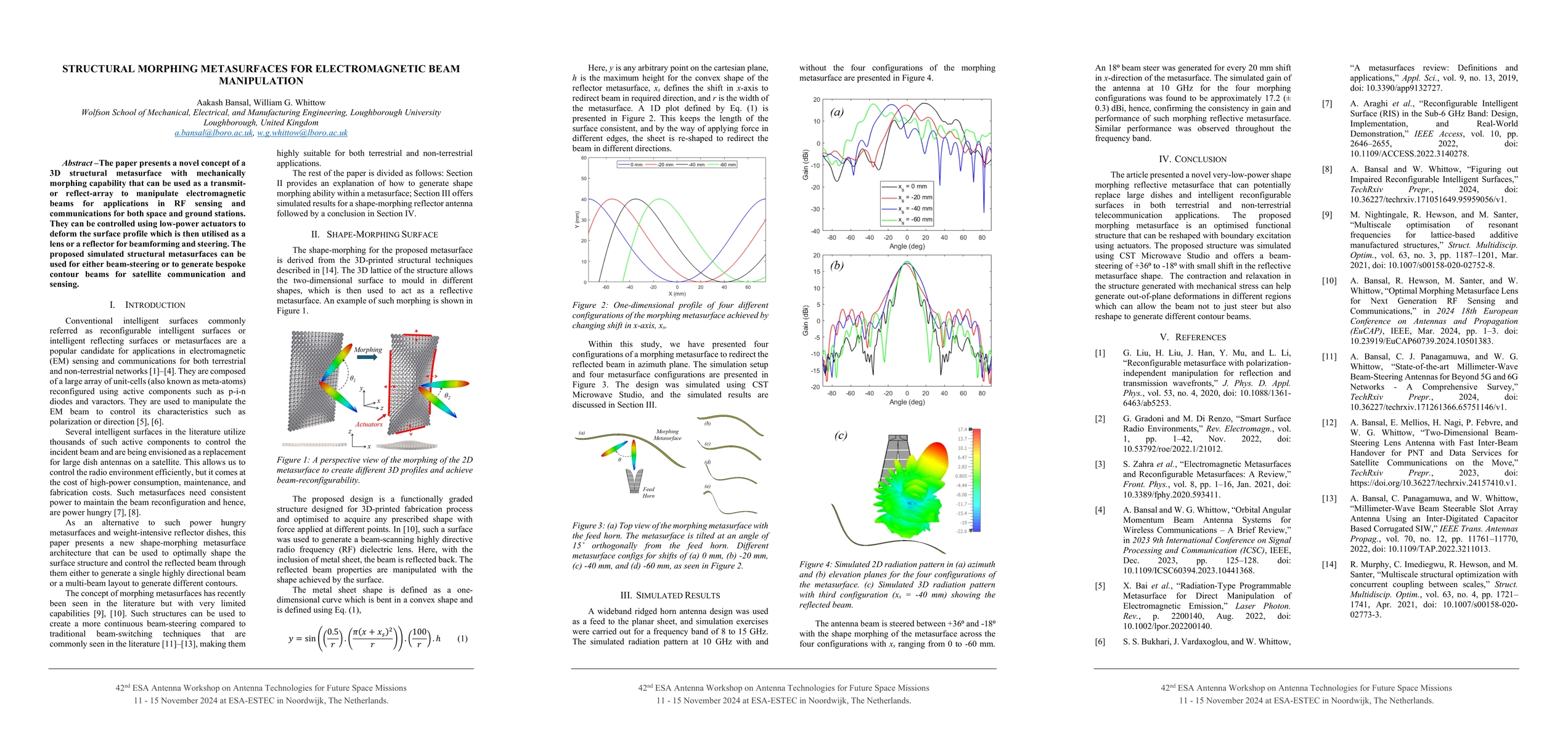 Thumbnail for Structural Morphing Metasurface for Electromagnetic Beam Manipulation