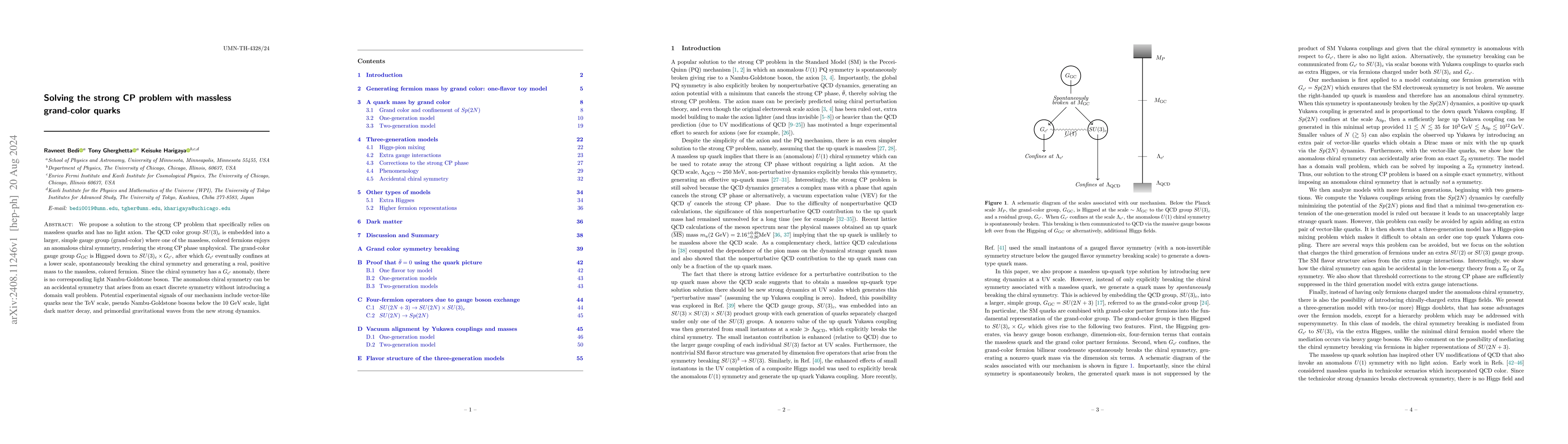 Thumbnail for Solving the strong CP problem with massless grand-color quarks