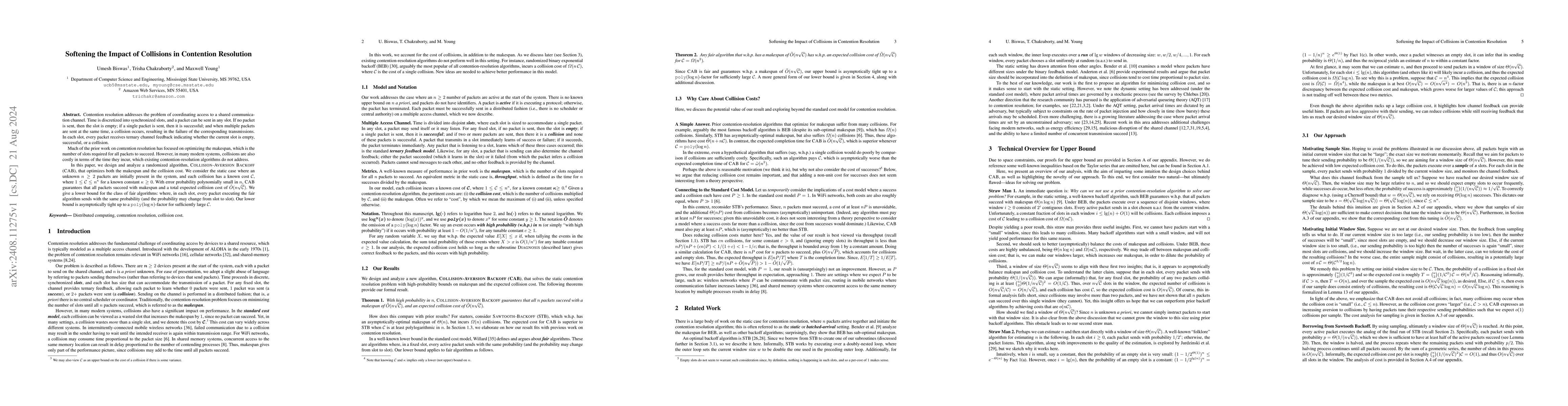 Thumbnail for Softening the Impact of Collisions in Contention Resolution