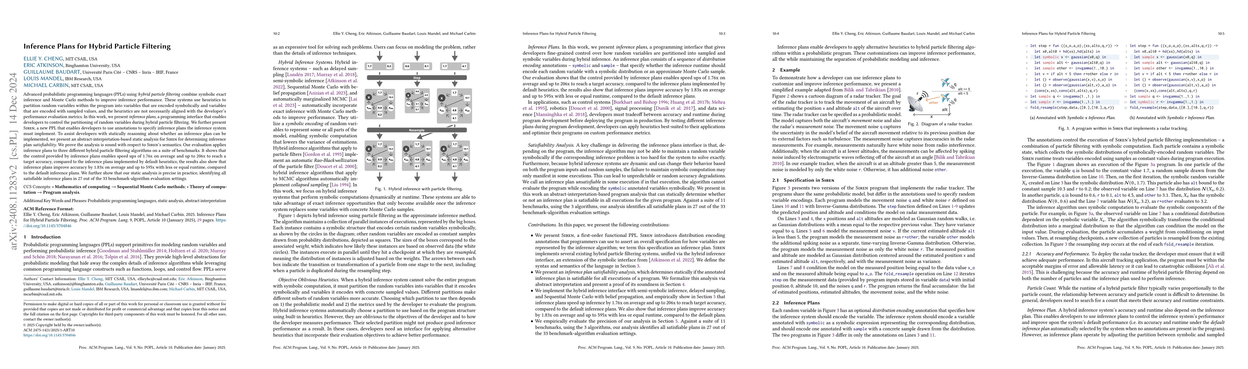 Thumbnail for Inference Plans for Hybrid Particle Filtering
