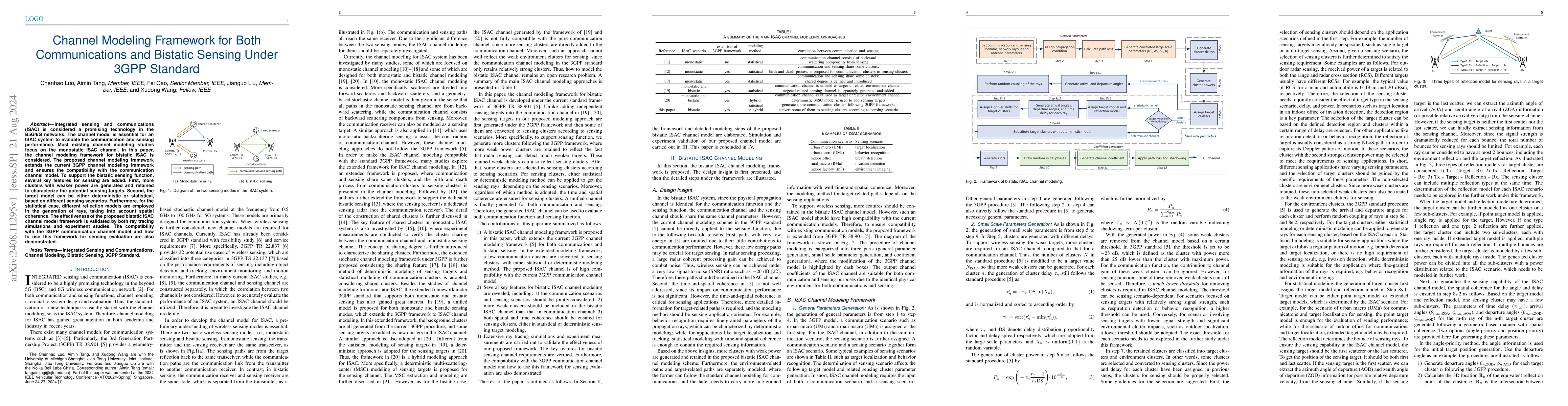 Thumbnail for Channel Modeling Framework for Both Communications and Bistatic Sensing
  Under 3GPP Standard