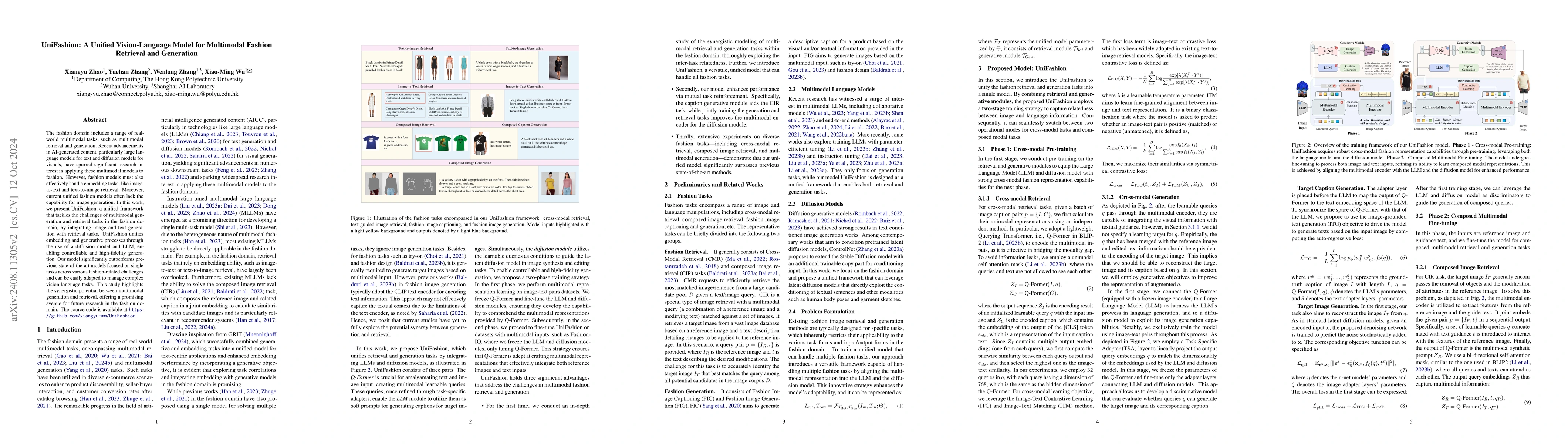 Thumbnail for UniFashion: A Unified Vision-Language Model for Multimodal Fashion
  Retrieval and Generation