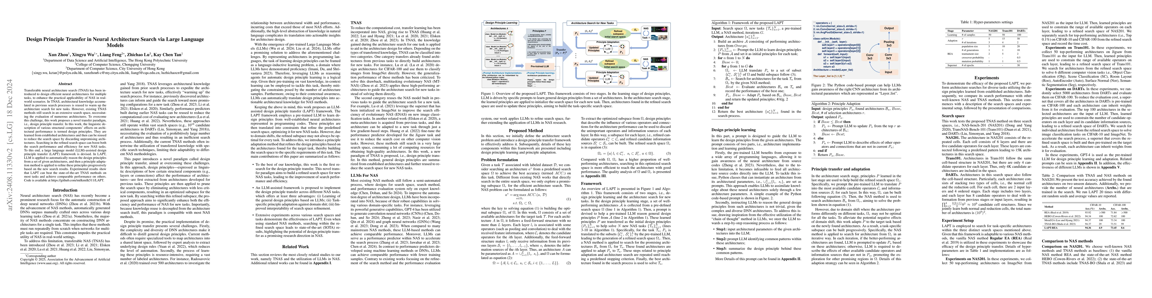 Thumbnail for Design Principle Transfer in Neural Architecture Search via Large
  Language Models