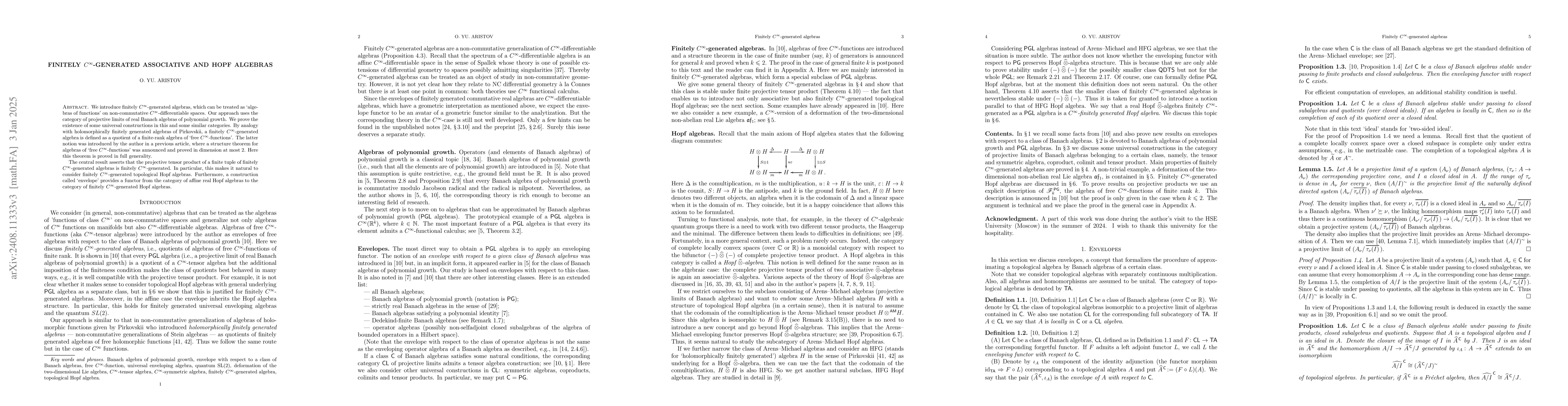 Thumbnail for Finitely $C^\infty$-generated associative and Hopf algebras