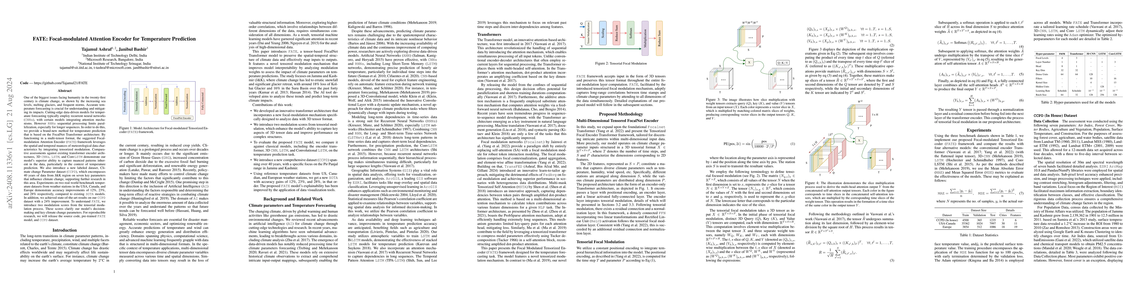 Thumbnail for FATE: Focal-modulated Attention Encoder for Temperature Prediction