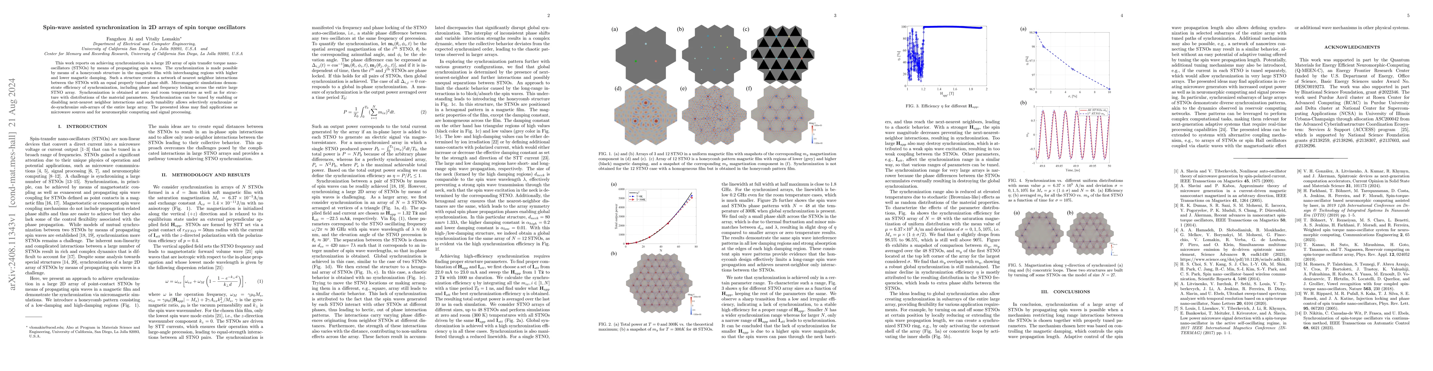 Thumbnail for Spin-wave assisted synchronization in 2D arrays of spin torque
  oscillators