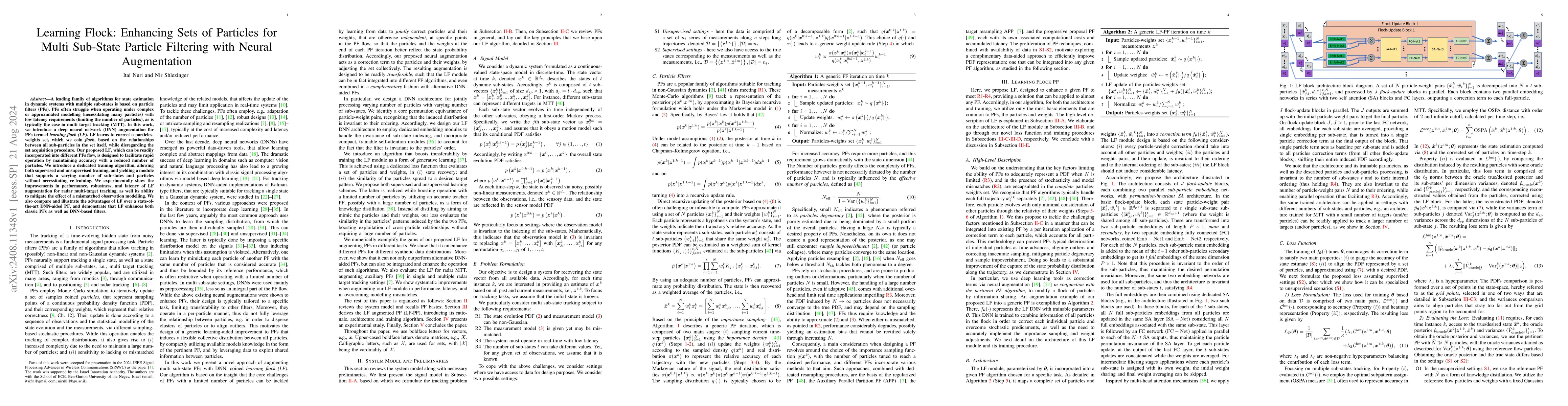 Thumbnail for Learning Flock: Enhancing Sets of Particles for Multi~Sub-State Particle
  Filtering with Neural Augmentation