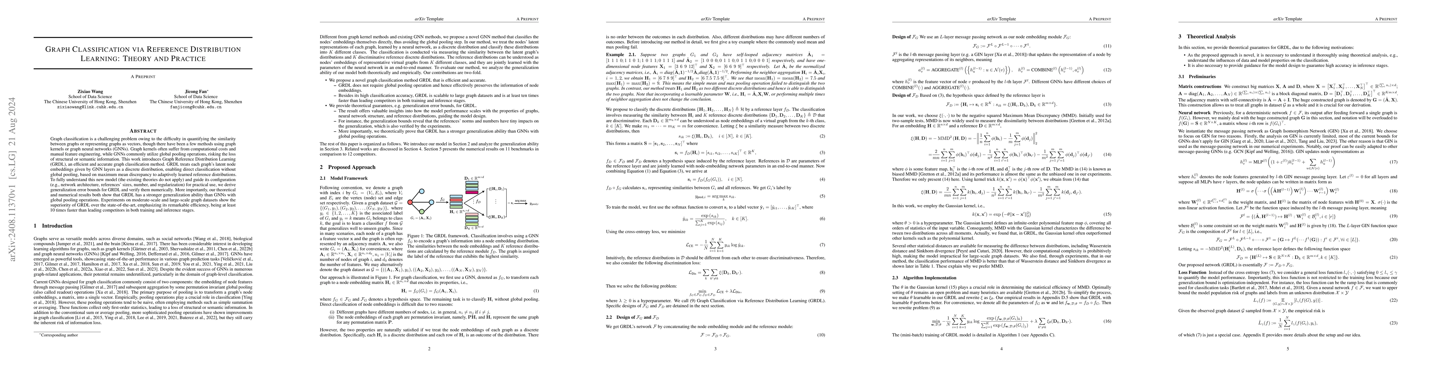 Thumbnail for Graph Classification via Reference Distribution Learning: Theory and
  Practice