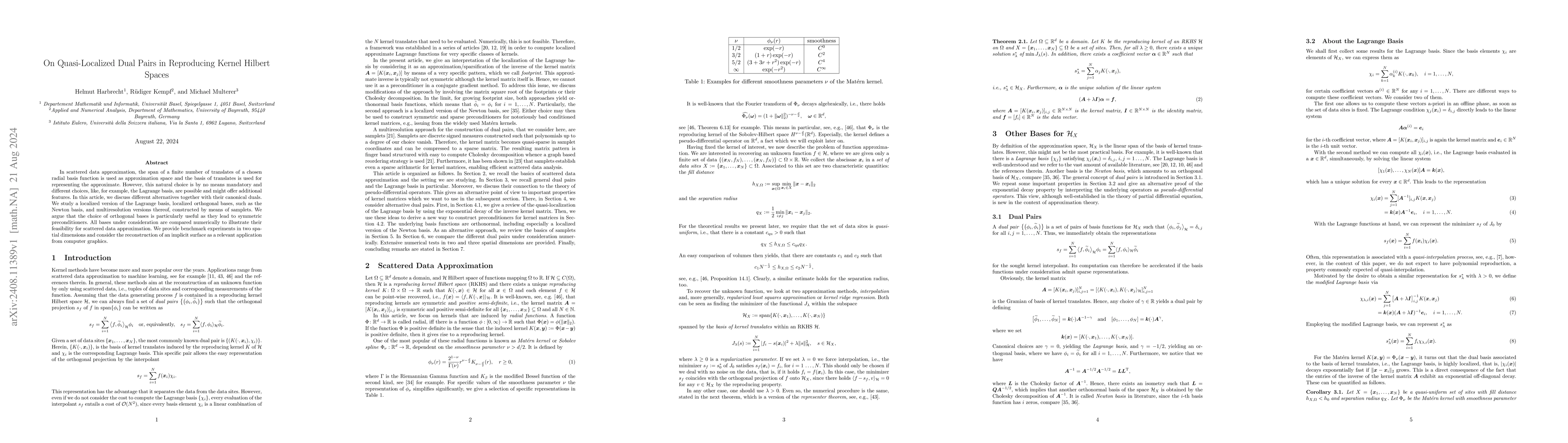 Thumbnail for On Quasi-Localized Dual Pairs in Reproducing Kernel Hilbert Spaces