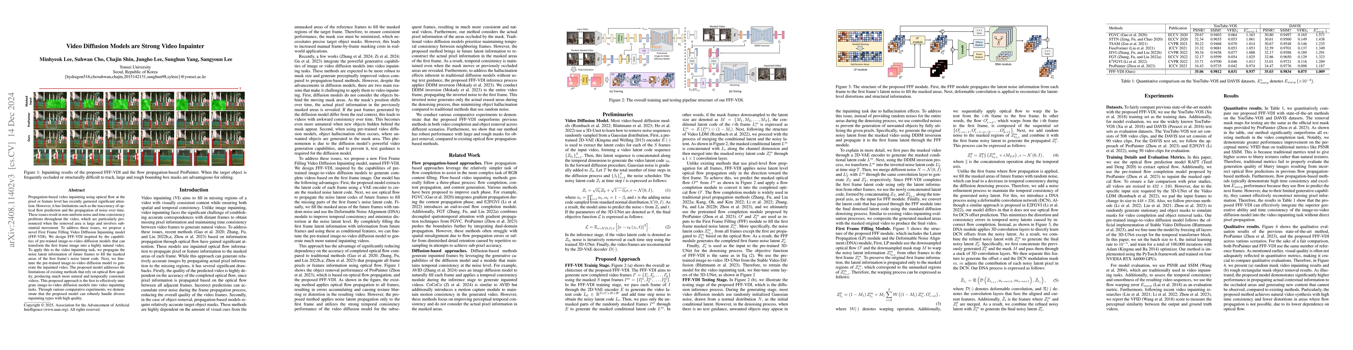 Thumbnail for Video Diffusion Models are Strong Video Inpainter