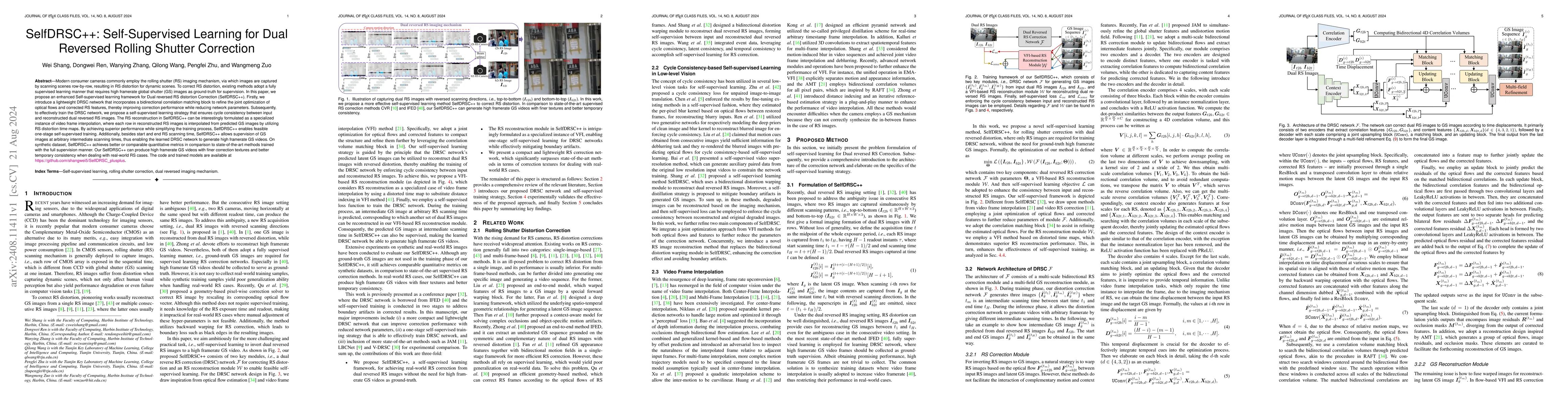 Thumbnail for SelfDRSC++: Self-Supervised Learning for Dual Reversed Rolling Shutter
  Correction