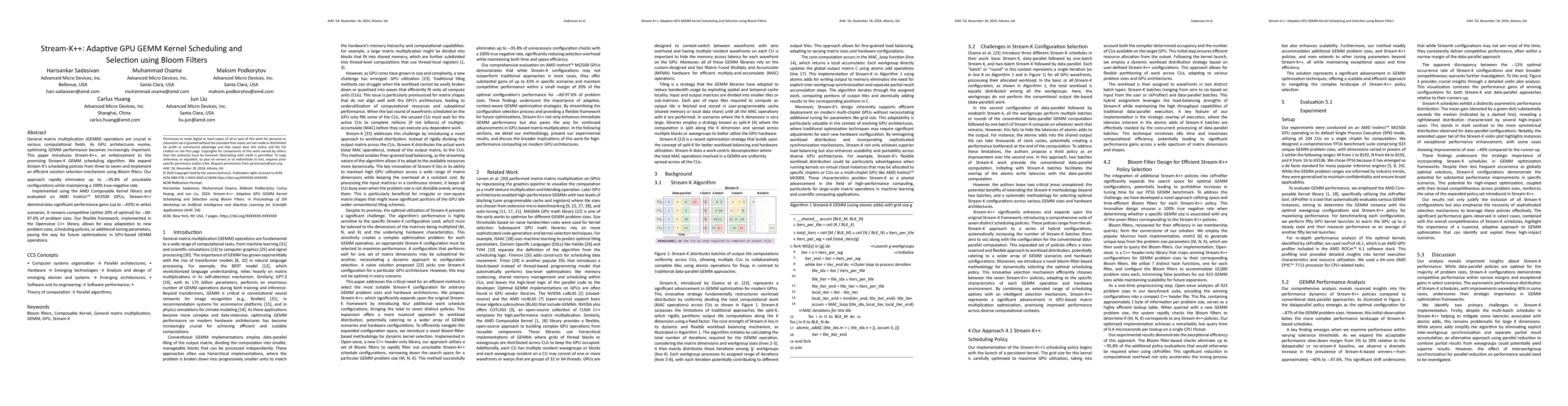 Thumbnail for Stream-K++: Adaptive GPU GEMM Kernel Scheduling and Selection using
  Bloom Filters