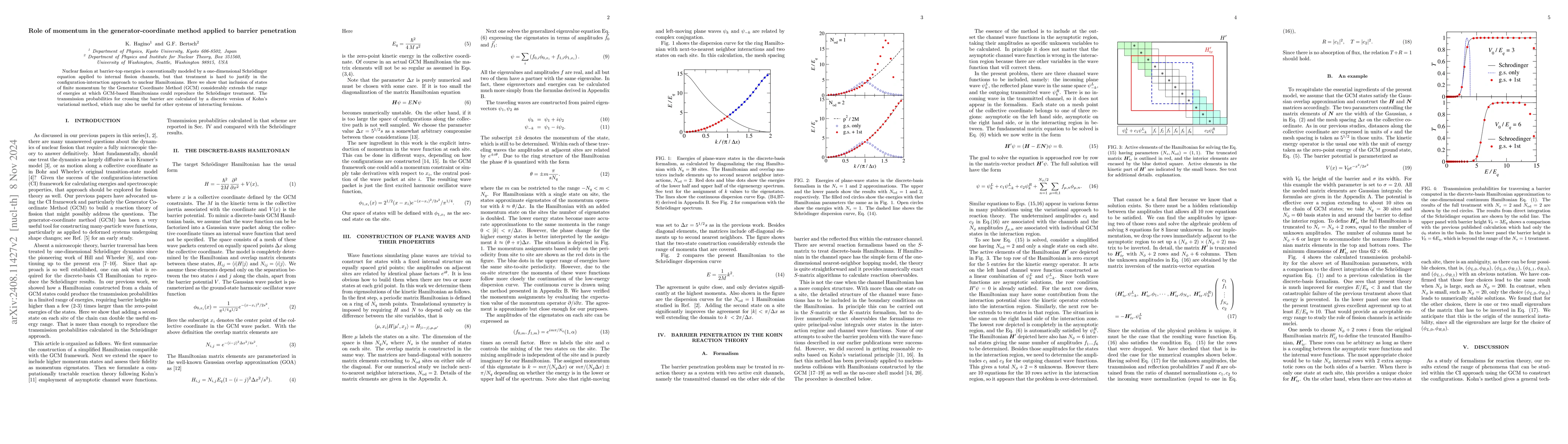 Thumbnail for Role of momentum in the generator-coordinate method applied to barrier
  penetration