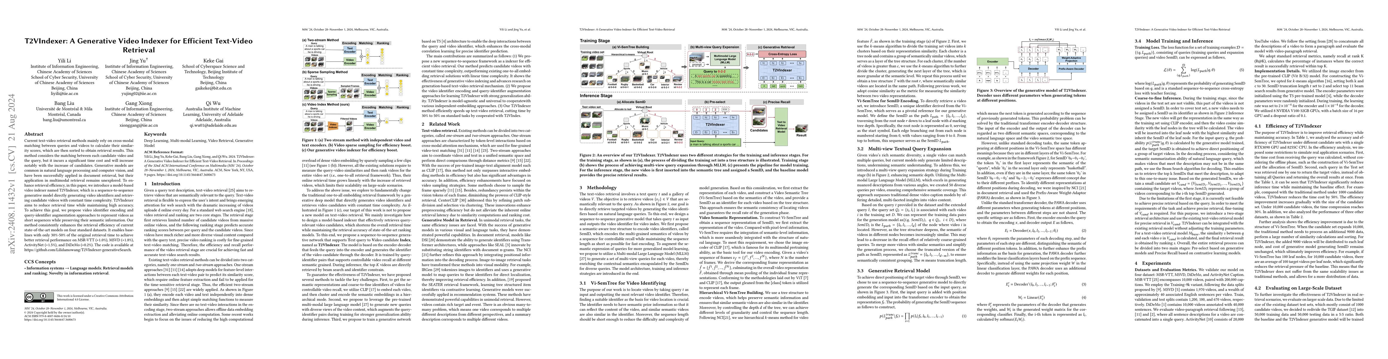 Thumbnail for T2VIndexer: A Generative Video Indexer for Efficient Text-Video
  Retrieval