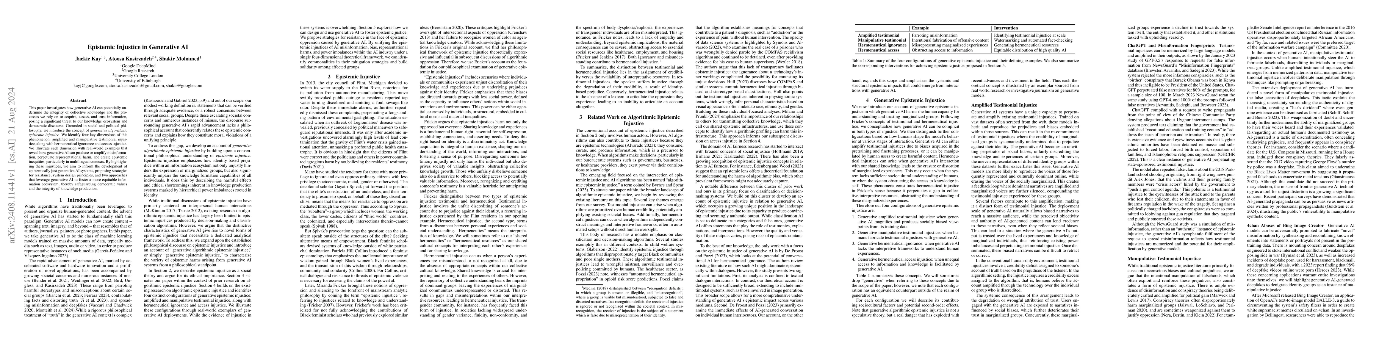 Thumbnail for Epistemic Injustice in Generative AI