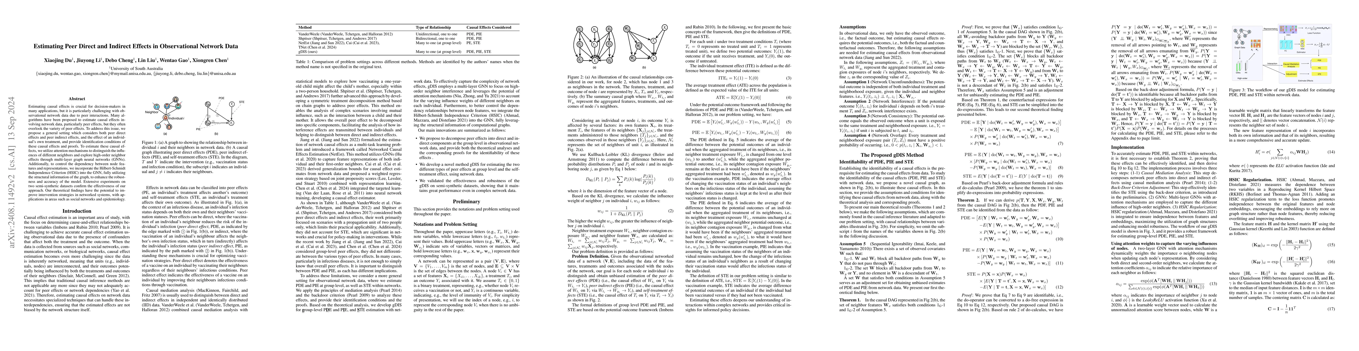 Thumbnail for Estimating Peer Direct and Indirect Effects in Observational Network
  Data