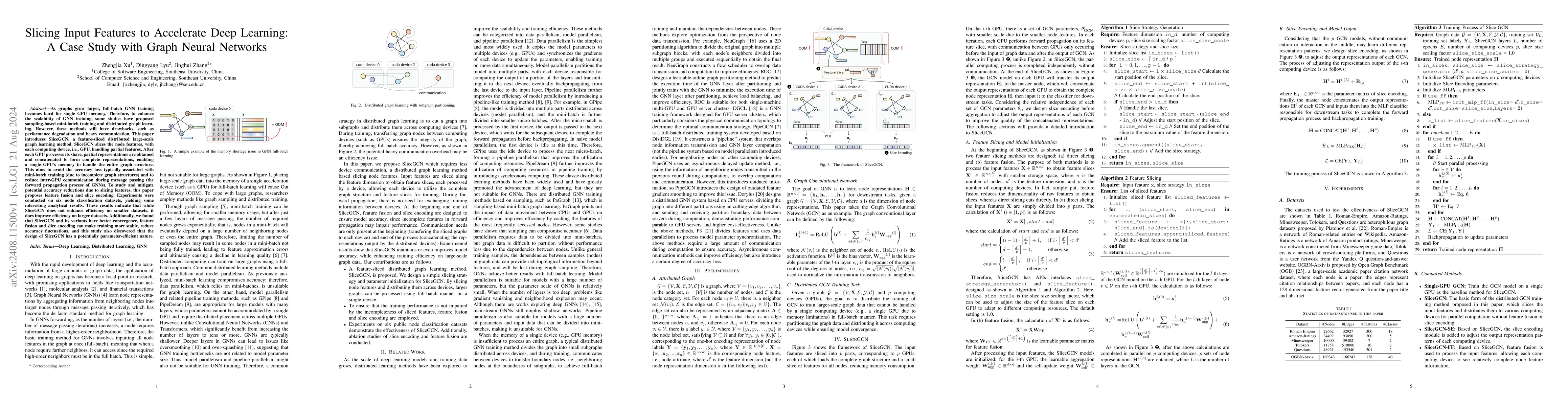 Thumbnail for Slicing Input Features to Accelerate Deep Learning: A Case Study with
  Graph Neural Networks