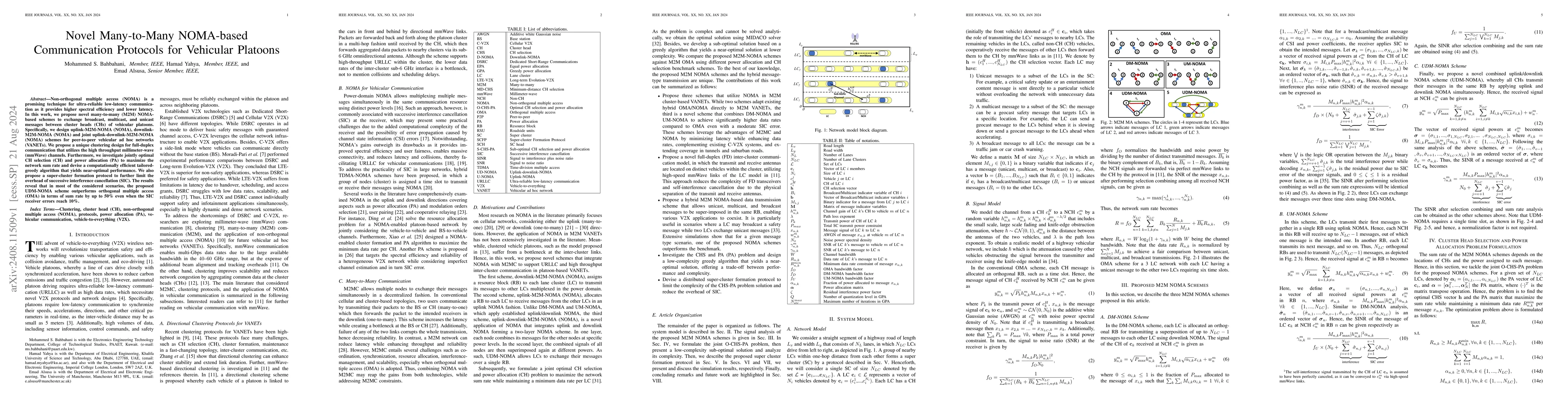 Thumbnail for Novel Many-to-Many NOMA-based Communication Protocols for Vehicular
  Platoons